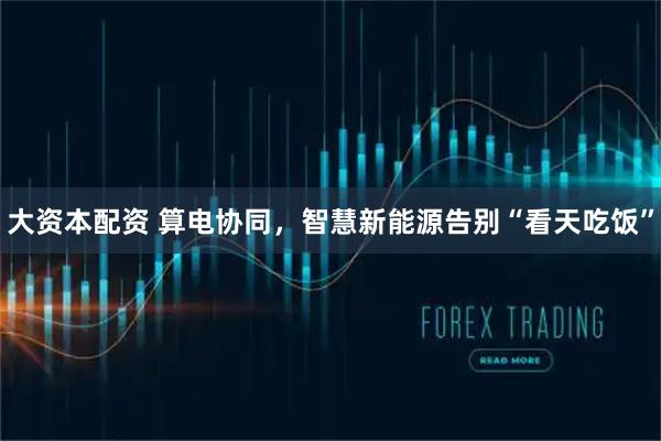 大资本配资 算电协同，智慧新能源告别“看天吃饭”