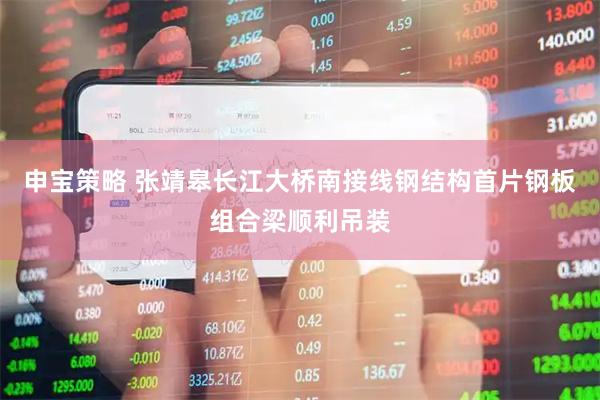 申宝策略 张靖皋长江大桥南接线钢结构首片钢板组合梁顺利吊装