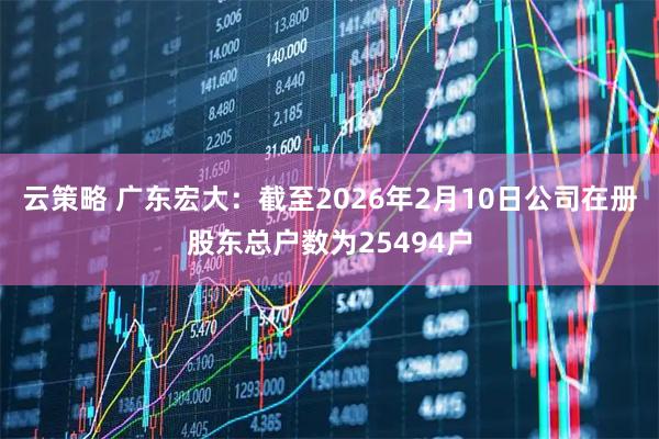 云策略 广东宏大：截至2026年2月10日公司在册股东总户数为25494户