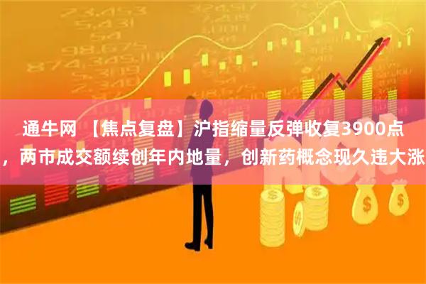 通牛网 【焦点复盘】沪指缩量反弹收复3900点，两市成交额续创年内地量，创新药概念现久违大涨