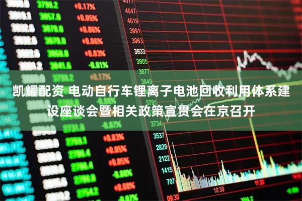 凯耀配资 电动自行车锂离子电池回收利用体系建设座谈会暨相关政策宣贯会在京召开
