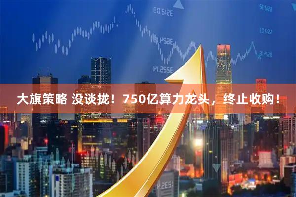 大旗策略 没谈拢！750亿算力龙头，终止收购！