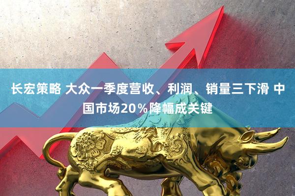 长宏策略 大众一季度营收、利润、销量三下滑 中国市场20％降幅成关键
