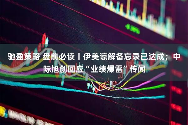驰盈策略 盘前必读丨伊美谅解备忘录已达成；中际旭创回应“业绩爆雷”传闻